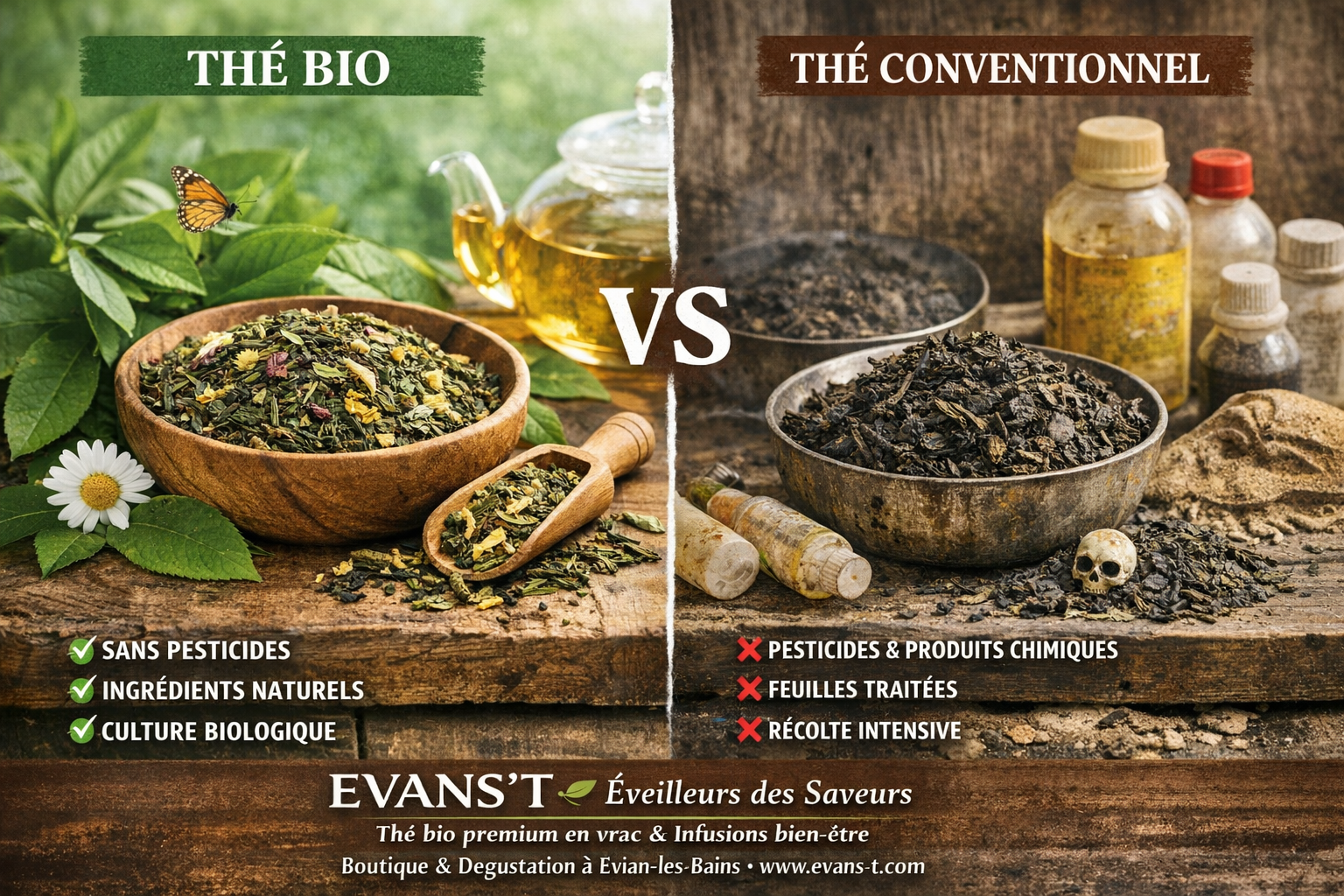 THÉ BIO vs THÉ CONVENTIONNEL : QUELLES DIFFÉRENCES ?